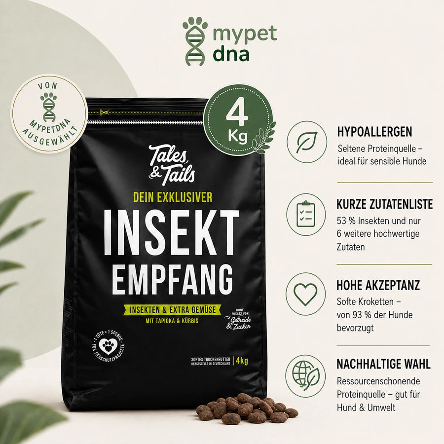 Hypoallergenes Hundefutter mit INSEKT – Monoprotein | 4 kg