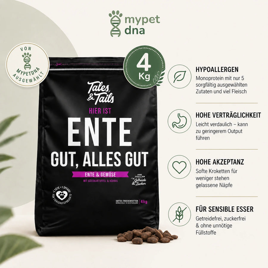Hypoallergenes Hundefutter mit ENTE – Monoprotein | 4 kg