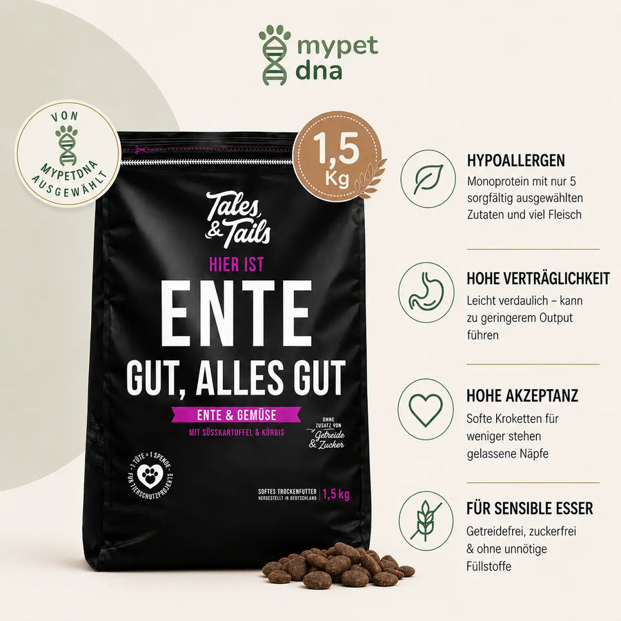 Hypoallergenes Hundefutter mit FISCH – Monoprotein | 1,5 kg