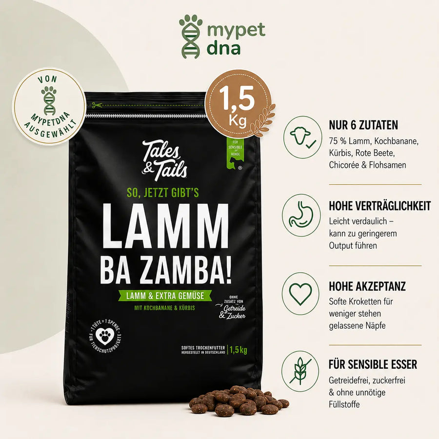 Hypoallergenes Hundefutter mit LAMM – Monoprotein | 1,5 kg