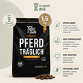 Hypoallergenes Hundefutter mit PFERD – Monoprotein | 1,5 kg
