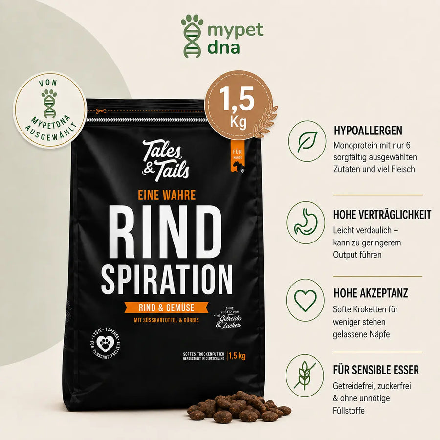Hypoallergenes Hundefutter mit RIND – Monoprotein | 1,5 kg