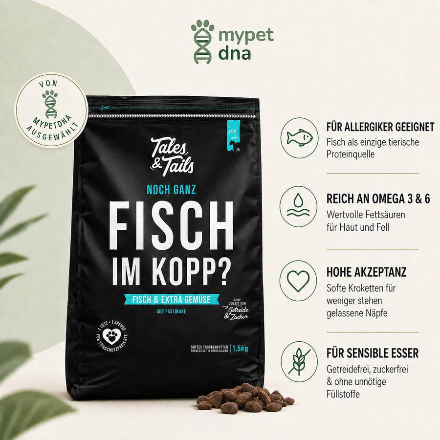 Hypoallergenes Hundefutter mit FISCH – Monoprotein | 1,5 kg